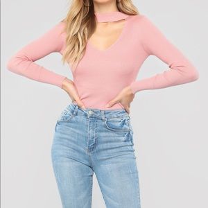 FashionNova Alecia Choker Neck Sweater